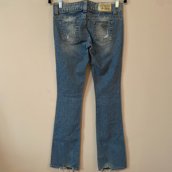 Guess Women’s Daredevil Bootcut Ripped Jeans 26 - Picture 2 of 9
